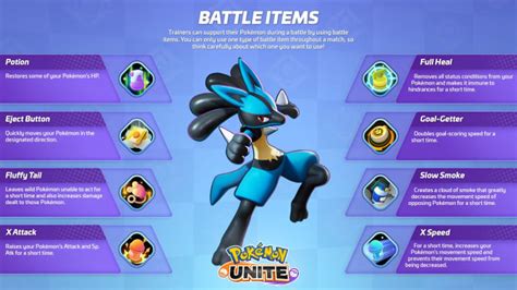 lucario build pokemon unite